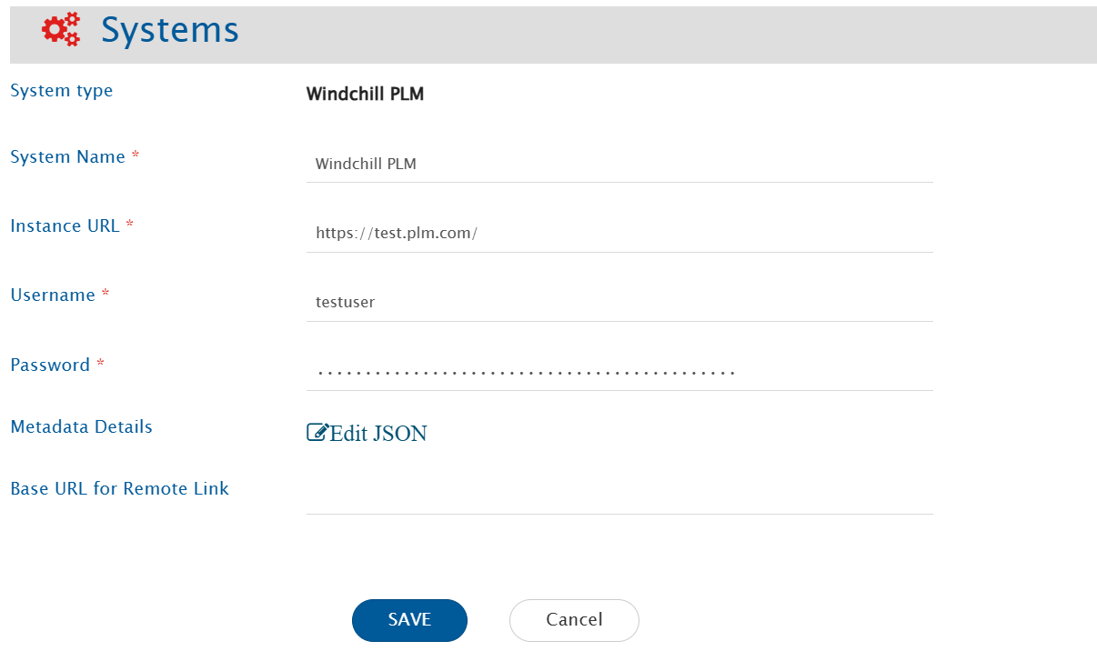 Windchill PLM System Form Screenshot
